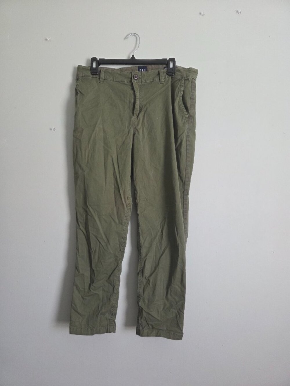 Gap Pants Women's 12 Green Girlfriend High Rise Stretch Twill Chino